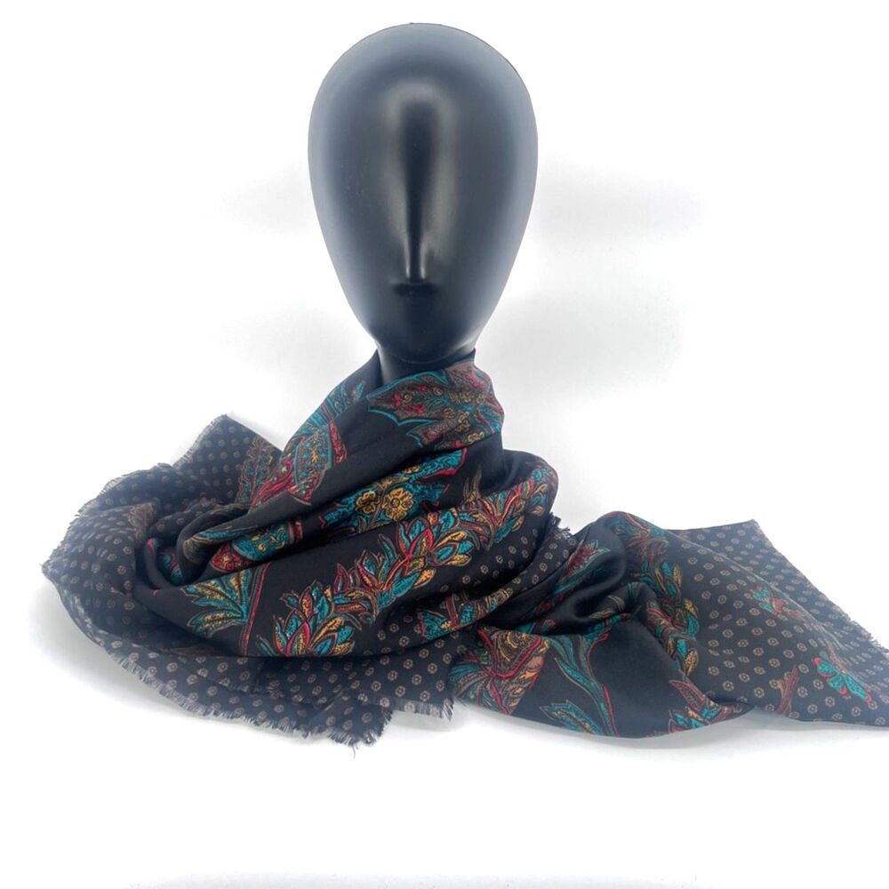 Bold Boho Mixed Print Floral Large Square Scarf Wrap Fashion Accessory‎ 54x53